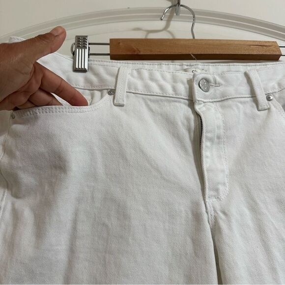 JESSICA SIMPSON FOREVER SKINNY CROP STRETCH WHITE JEANS 32 POCKETS - Picture 3 of 7